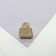 Load image into Gallery viewer, 18k Gold Filled Chunky Pavé Lock Pendant