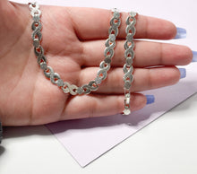 Load image into Gallery viewer, Silver Filled Flat Silver Infinity Set