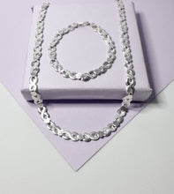 Load image into Gallery viewer, Silver Filled Flat Silver Infinity Set