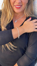 Load image into Gallery viewer, Silver Filled Rolo Link Set With Lock Pendant