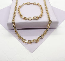 Load image into Gallery viewer, 18k Gold Filled Chunky 6 mm Cable Link Paper Clip Set