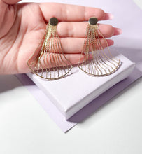 Load image into Gallery viewer, 18k Gold Filled Delicate, Fish Fin Like Earrings