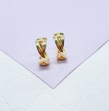 Load image into Gallery viewer, 18k Gold Filled Smooth Infinity Shaped Huggies