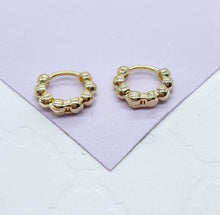 Load image into Gallery viewer, 18k Gold Filled Tiny 3mm Bead Clicker Hoop