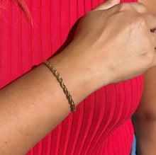 Load image into Gallery viewer, 18k Gold Filled 4mm Rope Bracelet