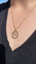 Load image into Gallery viewer, 18k Gold Filled Medallion Pendant With Love In the Center