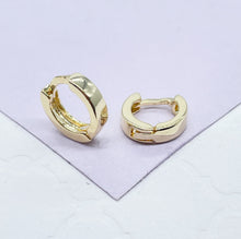 Load image into Gallery viewer, 18k Gold Filled Ultra Light & Tiny Squared Huggie Earring