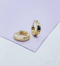 Load image into Gallery viewer, 18k Gold Filled Ultra Light & Tiny Squared Huggie Earring