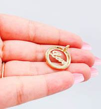 Load image into Gallery viewer, 18k Gold Filled Medallion Pendant With Love In the Center