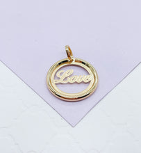 Load image into Gallery viewer, 18k Gold Filled Medallion Pendant With Love In the Center