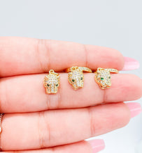 Load image into Gallery viewer, 18k Gold Filled Leopard Face Set