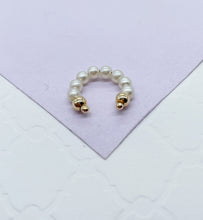 Load image into Gallery viewer, 18k Gold Filled Beaded Ear Cuffs in Pearl Gold Bead Styles