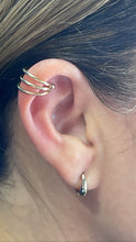 Load image into Gallery viewer, 18k Gold Filled Plain 3 Row Earring Cuff