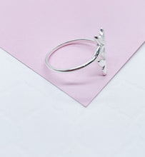Load image into Gallery viewer, 925 Sterling Silver Ocean Themed Ring With Ends of Dolphin Tail and Star Fish