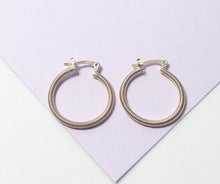Load image into Gallery viewer, 18k Gold Filled Twisted Hoop Earrings: Dainty Hypoallergenic Hoops, 2 Sizes