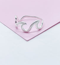 Load image into Gallery viewer, 925 Sterling Silver Plain Beach Wave Ring