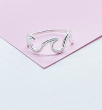 Load image into Gallery viewer, 925 Sterling Silver Plain Beach Wave Ring