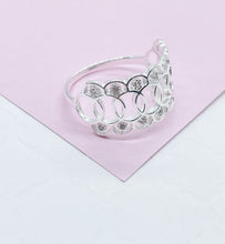 Load image into Gallery viewer, 925 Sterling Silver Unified Circle Ring With engraved textures