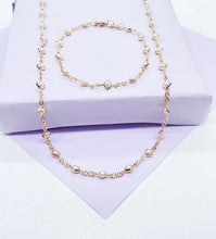 Load image into Gallery viewer, 18k Gold Filled Diamond Shaped Gold Guard With Small Round Pearl Set