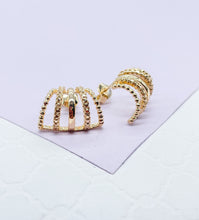 Load image into Gallery viewer, 18k Gold Filled Open Ended Twisted Creole Hoop Earrings