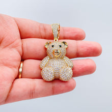 Load image into Gallery viewer, 18k Gold Filled Puffy Micro Pavê Bear Pendant