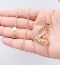 Load image into Gallery viewer, 18k Gold Filled Colorful Heart Necklaces With Love, Hope and Happy