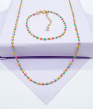 Load image into Gallery viewer, 18k Dainty Colorful Small Bead Set