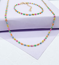 Load image into Gallery viewer, 18k Dainty Colorful Small Bead Set