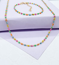 Load image into Gallery viewer, 18k Gold Filled Colorful Bead Set: Summer Beach Jewelry