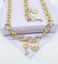 Load image into Gallery viewer, 18K Goldfilled Chunky Oval Link Charm Bracelet, Necklace or Set