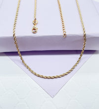 Load image into Gallery viewer, 18k Gold Filled 2mm Dainty Rope Chain