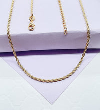 Load image into Gallery viewer, 18k Gold Filled 1.5mm Dainty Rope Chain