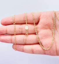 Load image into Gallery viewer, 18k Gold Filled Thin Crushed Style Chunky Curb Layer Chain