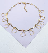Load image into Gallery viewer, 18k Gold Filled Dainty Heart Charm Anklet