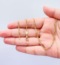 Load image into Gallery viewer, 18k Gold Filled Thin Flat Double Cuban Link Chain