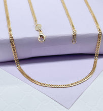 Load image into Gallery viewer, 18k Gold Filled Thin Flat Double Cuban Link Chain