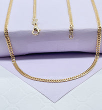 Load image into Gallery viewer, 18k Gold Filled Thin Flat Double Cuban Link Chain