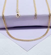 Load image into Gallery viewer, 18k Gold Filled Thin Flat Double Cuban Link Chain