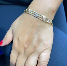 Load image into Gallery viewer, 18k Gold Filled ID Bracelet With Tri-Colored Engraved Animals