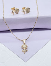 Load image into Gallery viewer, 18k Gold Filled Dainty Sunflower Set