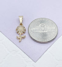 Load image into Gallery viewer, 18k Gold Filled Dainty Sunflower Set