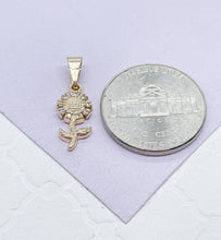 Load image into Gallery viewer, 18k Gold Filled Dainty Sunflower Set