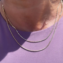 Load image into Gallery viewer, 18k Gold Filled 1.6mm Dainty Flat Beaded Chain