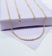 Load image into Gallery viewer, 18k Gold Filled Thin Crushed Style Chunky Curb Layer Chain