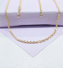 Load image into Gallery viewer, 18k Gold Filled Thin Crushed Style Chunky Curb Layer Chain