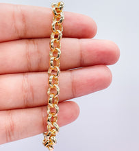 Load image into Gallery viewer, 18k Gold Filled Chunky Plain Rolo Link Bracelet