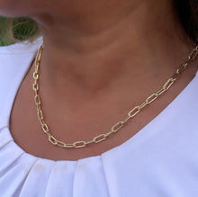 Load image into Gallery viewer, 18k Gold Filled Paper Clip Chain with Layered Score Patterns
