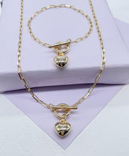 Load image into Gallery viewer, 18K Gold Filled Puffy Baby Heart Choker