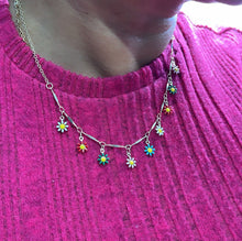 Load image into Gallery viewer, 18k Gold Filled Colorful Enamel Flower Set