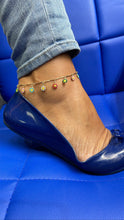 Load image into Gallery viewer, 18k Gold Filled Colorful Flower Charm Anklet